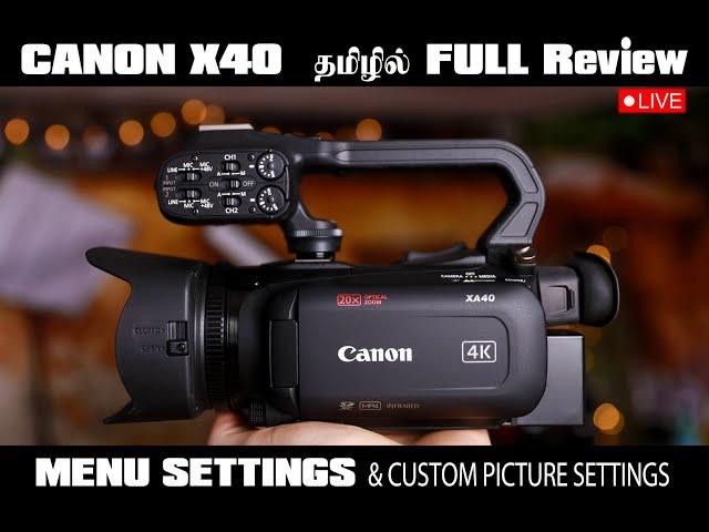 HOW to set CP settings in CANON XA40 video CAMERAS | MUST watch and Share