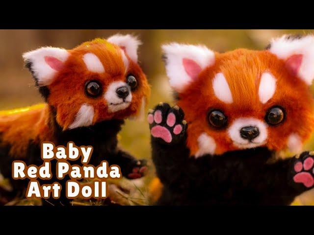 Making A Baby Red Panda l DIY Art Doll Tutorial