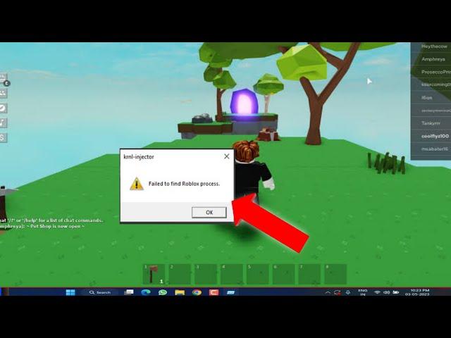 A new way to fix the error "roblox process not found krnl