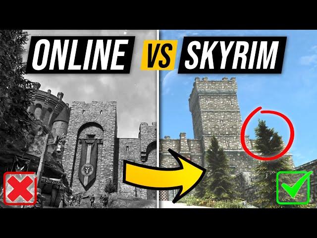 SKYRIM VS ESO - Gameplay Comparison Review: The Elder Scrolls Online Greymoor Chapter!