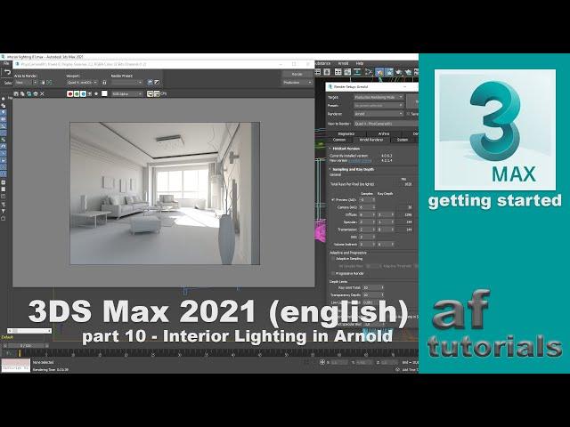 Interior Lighting in Arnold - Getting Started in 3DS Max 2021 (part 10)