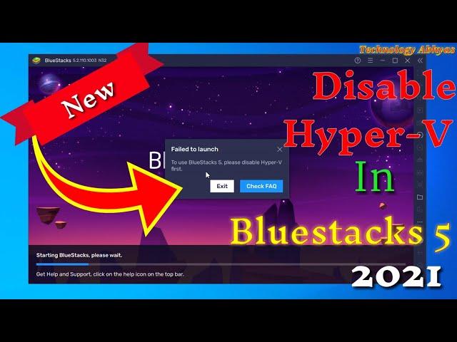 Hyper-V Error  problem in Bluestacks 5 | BlueStacks is Unable to Use When Hyper V Enable Fix |2021