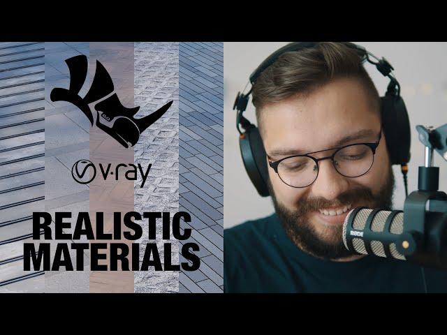 Quick Realistic Materials in V-Ray 6 for Rhino (TUTORIAL)