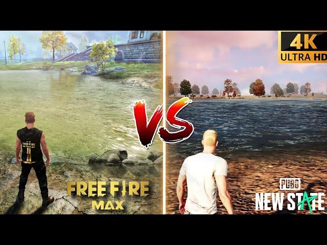 FREE FIRE MAX (BERMUDA MAX) VS PUBG NEW STATE COMPARISON IN 2021