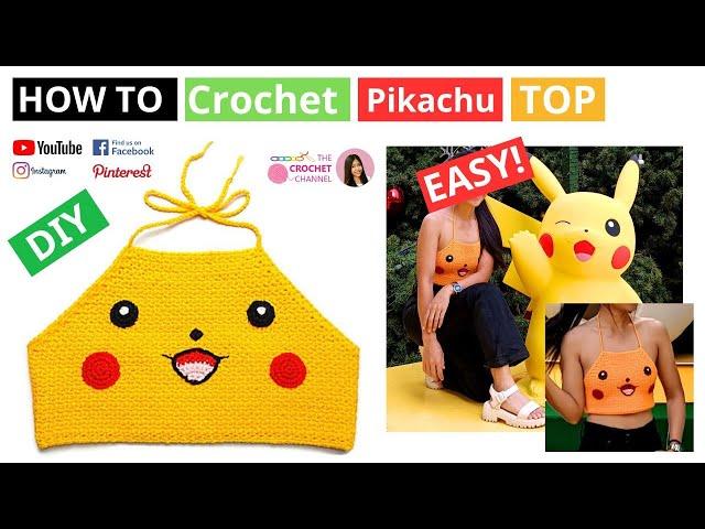 How To Crochet Pikachu Crop Top 