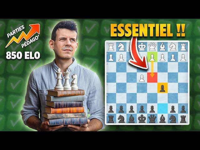 Gagner aux échecs vs. 900 Elo grâce au CENTRE