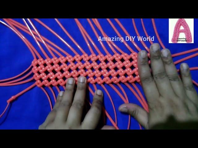 Hindi-1 Roll Running wire bag Tutorial for beginners | Plastic wire bag making | Plastic wire basket