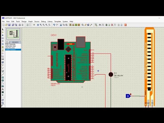 Flex Sensor interfacing with Arduino UNO | Simulation | Resistive sensor Interfacing