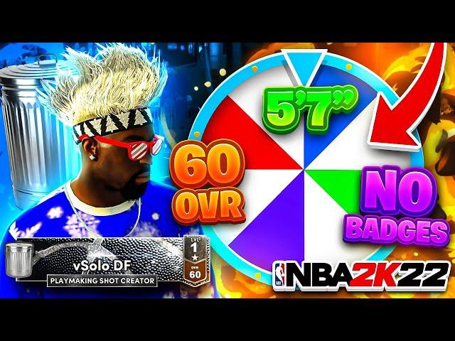 WHEEL OF WORST BUILDS in NBA 2K22... (Bad Idea) *IMPOSSIBLE* HARDEST BUILD CHALLENGE IN NBA2K22!