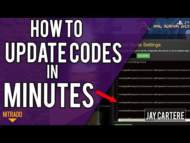 How To Update Codes On Your Nitrado ARK PS4 Server In MINUTES - ARK PS4 Server Tutorial