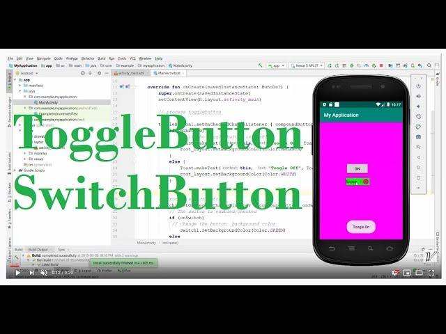 ToggleButton and SwitchButton - Android Kotlin