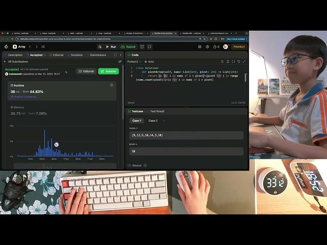 LeetCode | Python | HHKB keyboard | 40 min real time | no talking | EP-35
