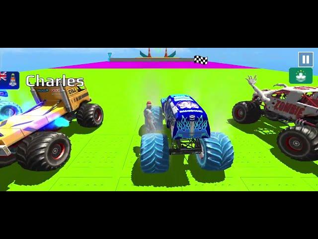 Monster Truck Mega Ramp Impposible - Extreme Car Stunt Master Driver  Android Gameplay 37