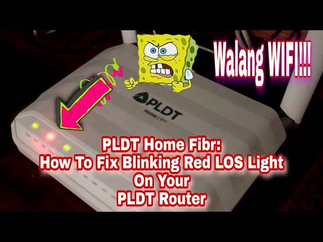 PLDT Home Fibr: How To Fix Blinking Red LOS Light On Your PLDT Router | Easy Step