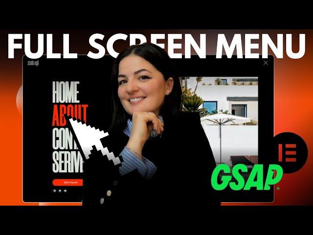 GSAP FULL-SCREEN MENU (OFF-CANVAS) - Elementor Wordpress Tutorial Flex Container