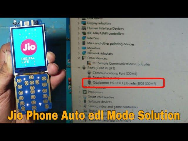 Jio Phone Auto edl Mode Solution | Jio Phone Dead Solution