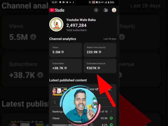 1 महीने में 3 लाख रुपए Power of Youtube | youtube se paise kaise kamaye @YoutubeWaleBaba86