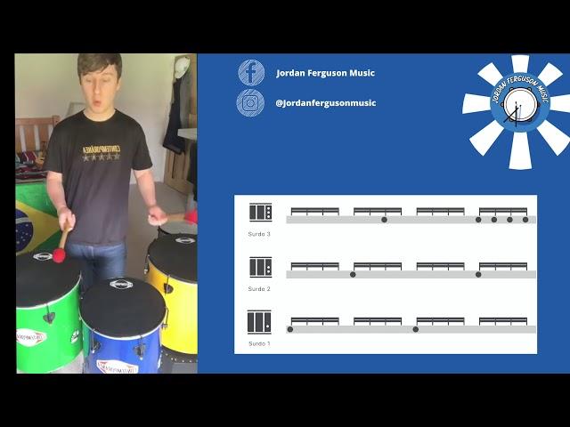 How to play Samba Reggae on 3 Surdos | Live stream cut