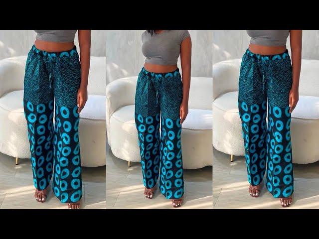 How to Cut and Sew an Ankara Pant with Elastic waistband and Inseam Pocket