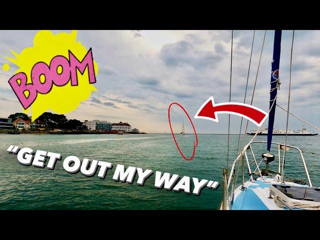 Poole Harbour FERRY Almost CRASHES Into 40FT SAILBOAT  | Sailing Meraki Ep.76