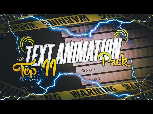 Top 11  Alight Motion Text Animation Presets | Alight Motion Preset