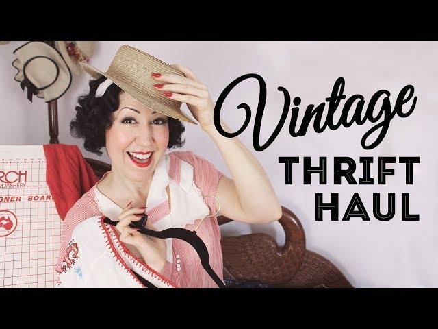 Vintage Thrift haul -  What I thrift this year so far...clothes, kitchenware, sewing + more!