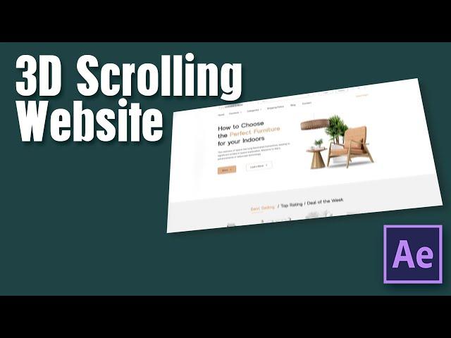 How to MAKE 3D SCROLLING WEBSITE ANIMATION in Adobe After Effects | After Effects Tutorial