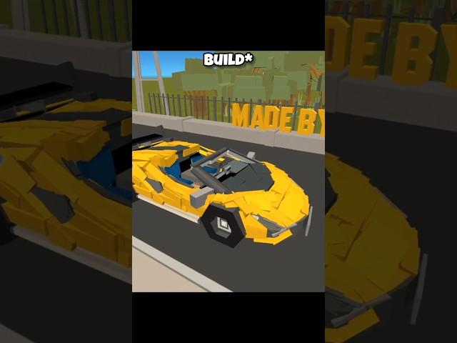 Build Vs Real Golden Lamborghini Simple sandbox 2 #viral #shorts