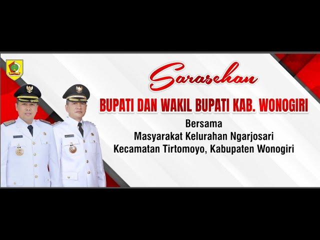 Live  SARASEHAN Warga Ngarjosari dengan Bupati & Wakil Bupati Wonogiri  Senin 06 Januari 2025