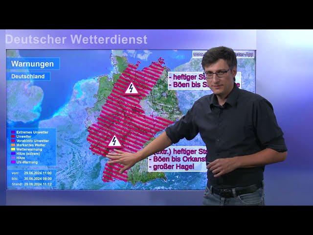 29.06.2024 Unwetterinformation - Deutscher Wetterdienst (DWD)