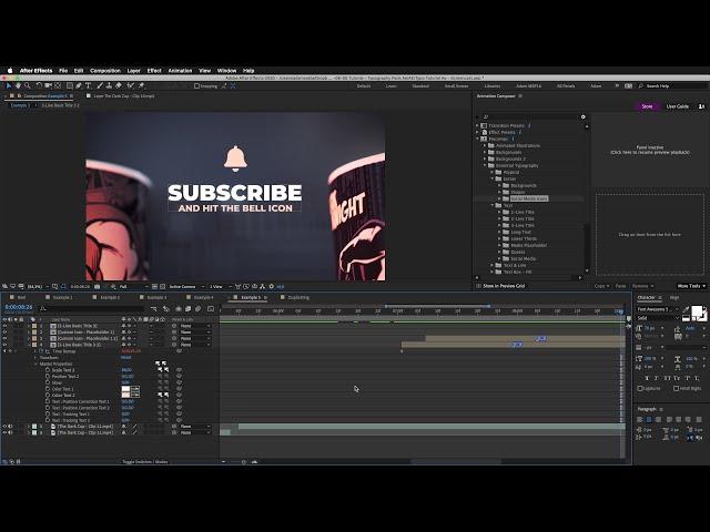 Tutorial: Titles in After Effects with Essential Typography pack and Animation Composer