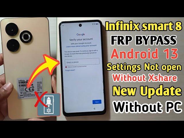 Infinix Smart 8/8 Pro Frp Bypass Android 13 | Infinix (X6525) Google Account Bypass Without PC