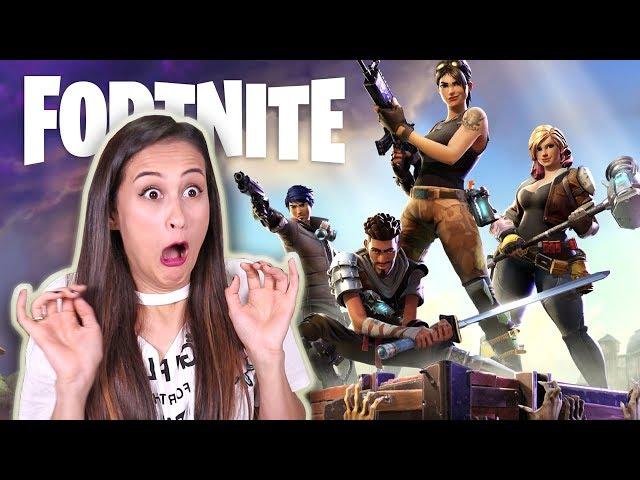 VOOR DE EERSTE KEER FORTNITE SPELEN! || MeisjeDjamila