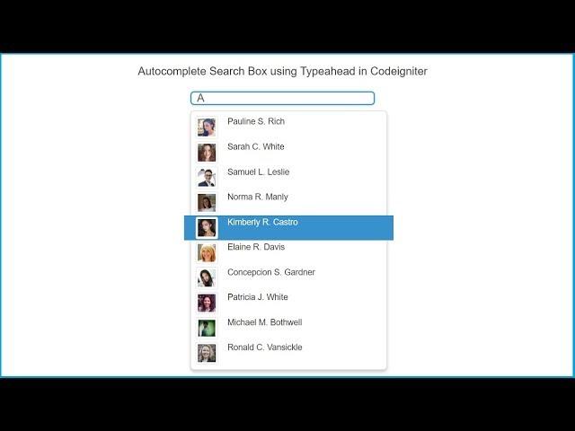 Autocomplete in Codeigniter using Typeahead