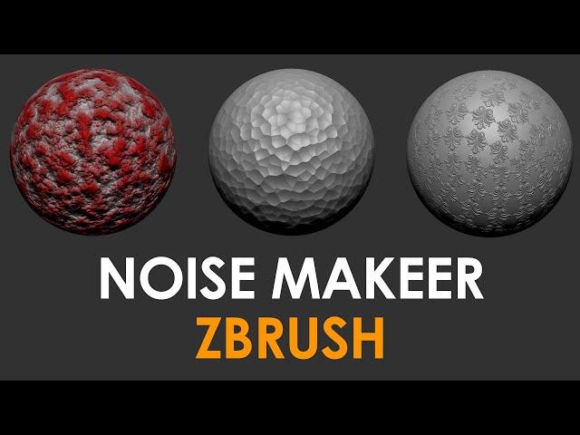 Surface Noise using Noise Maker in ZBrush