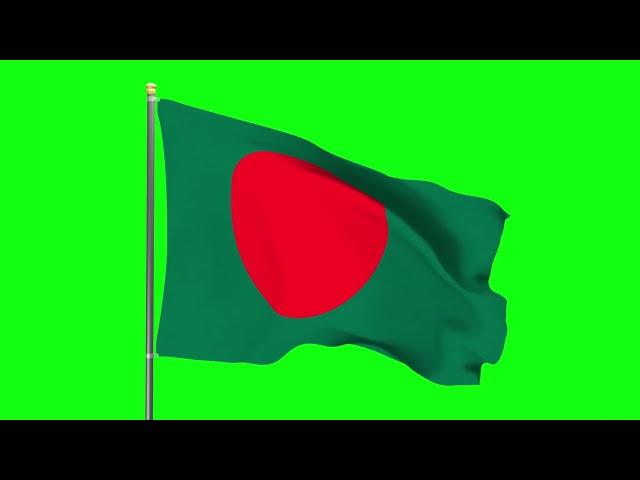 Bangladesh Flag 1 | Green screen 4K HD  Video | Animated YouTube | No Copyright | Royalty-Free