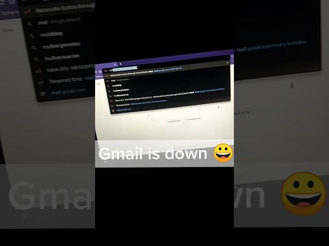 GOOGLE GMAIL DOWN