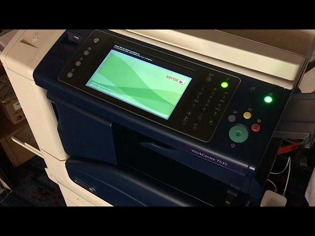 Xerox WorkCentre 7535 start and boot problems