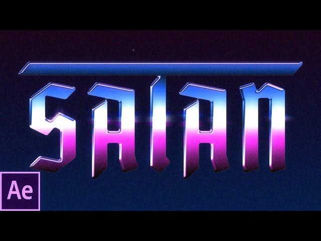 80s Chrome Font | After Effects Tutorial | Without Plugins