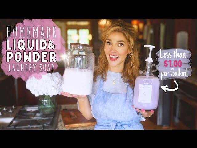 Large Family LAUNDRY SOAP DIY | How to Make Your Own LIQUID + POWDER LAUNDRY SOAP |