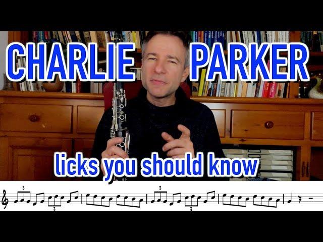 Charlie Parker licks to check out for jazz clarinet!