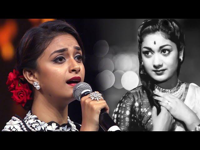 Prepare to fall in love with Keerthy Suresh for singing a classic for Mahanati Savitri