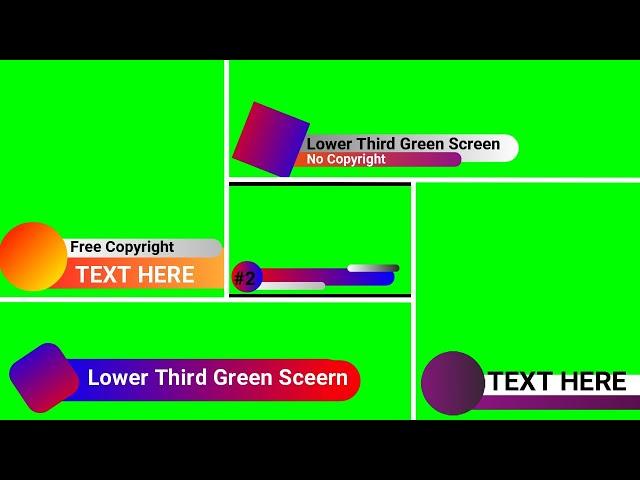Lower Thirds / Banner Green Screen Effect - No Copyright #2