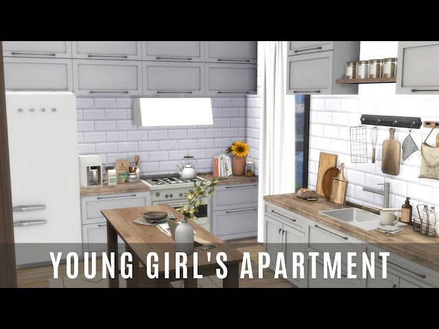 YOUNG GIRL'S APARTMENT | THE SIMS 4 | SPEED BUILD | DL + CC