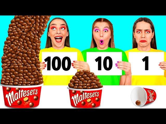 تحدي 100 طبقة من الطعام | مواقف مضحكة DaZaZa Challenge