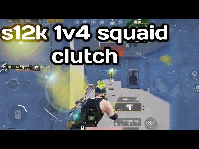 S12k 1v4 clutch  | pubg mobile highlights # noman op