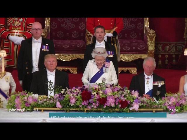 Staatsbesuch: Staatsbankett von Queen Elizabeth II. für US-Präsident Trump am 03.06.19