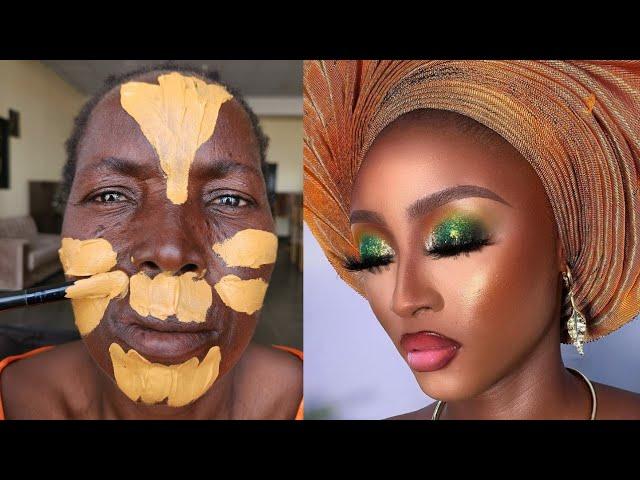 Must Watch  Client Bridal makeup And Gele Transformation  Cirugía Plástica ️