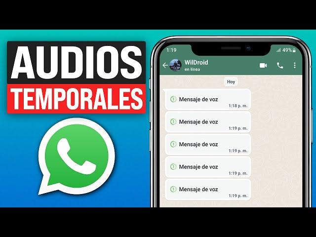 Cómo Enviar NOTAS de VOZ TEMPORALES en WhatsApp - Nueva Función