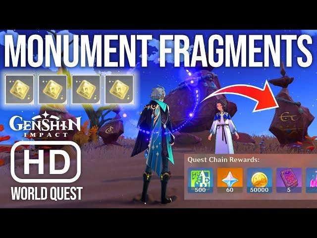 Search for the lost monument fragments with Sorush's help (0/4) Location Guide - Genshin Impact 3.6